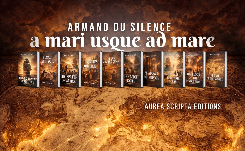 The ten volumes of the saga A Mari Usque Ad Mare by Armand Du Silence